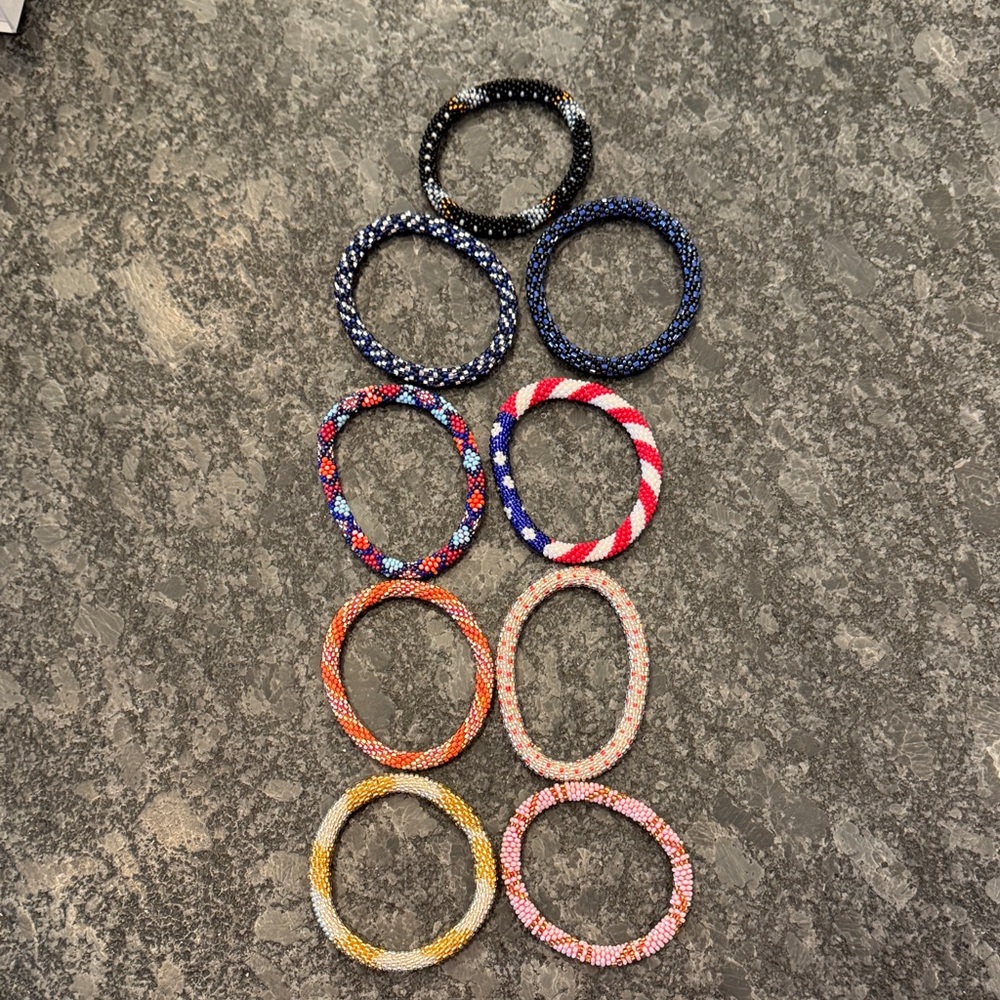 Colorful Beaded Bracelets Set